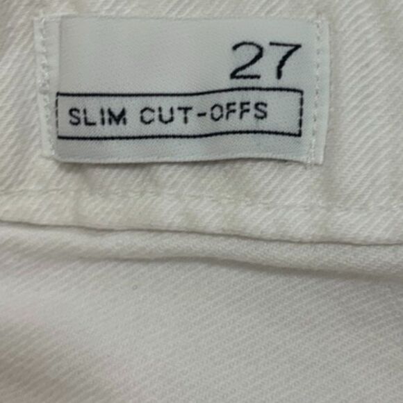 GAP Slim Cut Offs White Denim Short - Picture 3 of 5